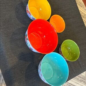 Pioneer woman mixing  bowl set 5 total